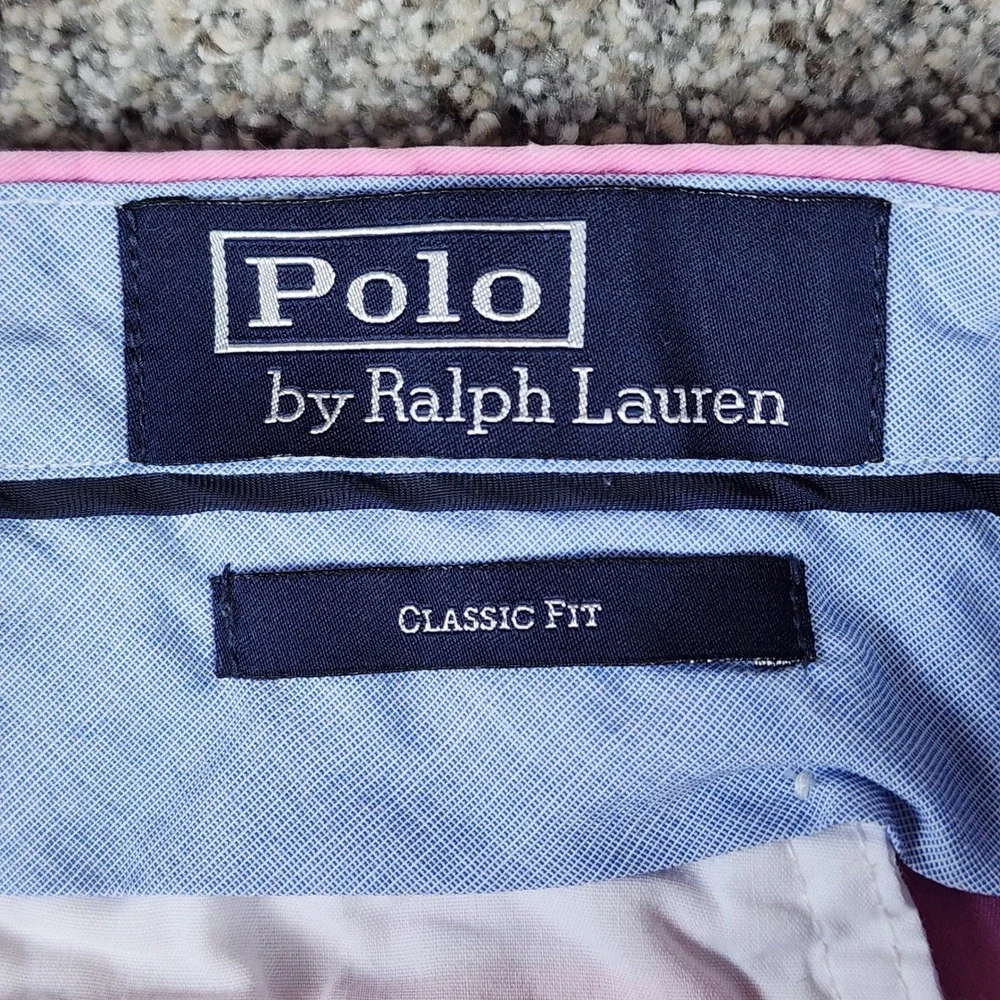 Polo Ralph Lauren Chino Shorts Mens 42 Classic Fit Pima Cotton Pink Excellent